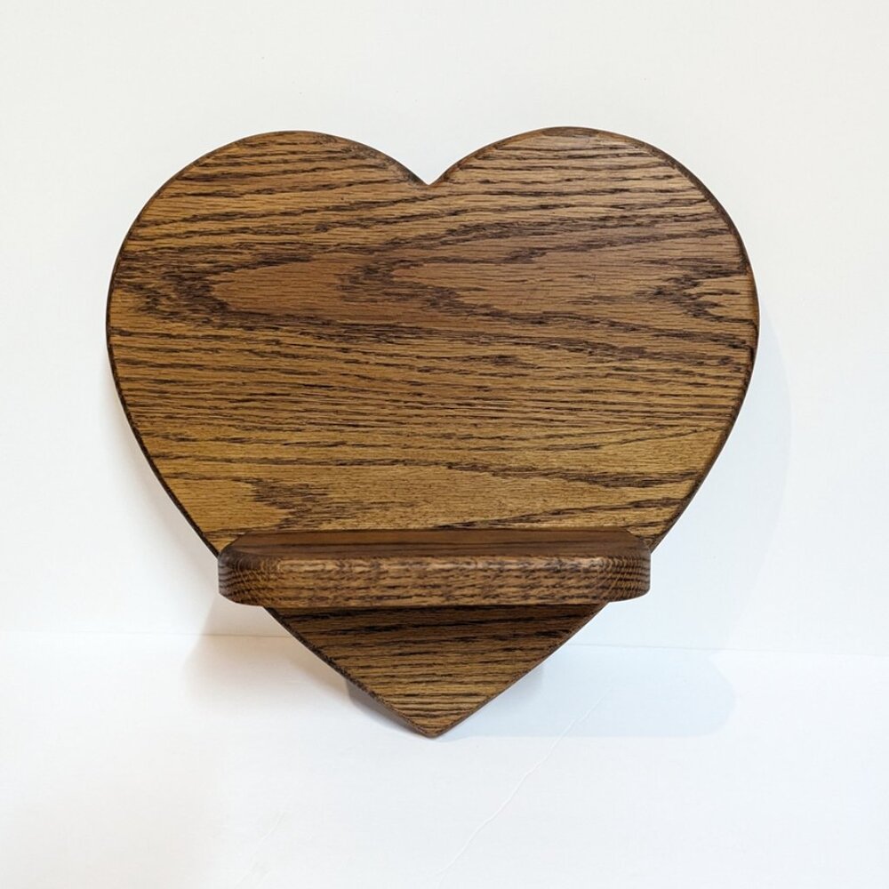 Have one to sell? Sell now  Share Oak Wood heart-Shaped shelf 12x12.25" Cottage
